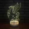 Acrylic 7 Color Meditation 3D LED Nightlight of Bedroom Lamp Livingroom Lights Desk Table Decoration Night Light