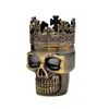 Skull Metal Smoking Herb Grinders Spice Crusher Smoking Grinder Hand Crank Crusher With Sticker Zinc Alloy Pepper Hand Herb Grinder Miller