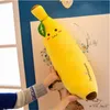 Dorimytrader Grand Doux Simulation Fruit Banane En Peluche Oreiller En Peluche Dessin Animé Jaune Banane Jouet Coussin Cadeau pour Enfants 80 cm 31 pouces DY61991