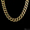 Ny ankomst Miami Cuban Link Chain Gold Plated Fullt Iced Out Hip Hop Bling 2016 Promotion Chain KKA15462638973