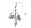 Bohemian 4 Color Dream Catcher Turquoise Leaf Tassel Sleutelhanger Tas Handtas Ring Auto Key Palm Hanger Accessoires