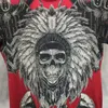 Minha marca T-shirt da dos homens do desenhista T homens brancos T vermelho skull ax PEDRAS T-shirt letras GUERREIRO DE CRISTAL TOPS