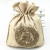 Вышивка Китай Фу повезло атласная Drawstring мешок Рождественский подарок сумки для конфеты упаковка мешок партия выступает путешествия мешок ювелирных изделий 11 х 15 см