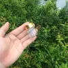 30*43mm 24 stücke 15 ml Glasflaschen Aluminium Schraube Goldene Kappe Leere Transparente Klare Flüssigkeit Geschenk Container wunsch Flasche Gläser