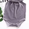 Baby Pagliaccetti 2018 New Summer Infant Baby Abbigliamento Fly Sleeve Pleuche Baby Tutina Bambini Bambini Toddler Girls Boys Boutique Abbigliamento 4 colori