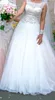 Luxury Beading Wedding Dresses A Line Sweep Train Tulle Scoop Neck Ärmlös Trädgård Land Bröllopsklänning Bridal Dress Plus Storlek