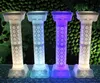 Ihålig pelare blomma design romersk kolonner vit färg plast pelare väg citerade bröllop rekvisita evenemang dekoration leveranser wt075