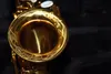 Hohe Qualität Messing Exquisite Handgeschnitzte Vergoldete Sopran B (B) Saxophon B Flaches Sax Mit Fall, Mundstück Freies Verschiffen