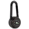 DC27 3-i-1 dubbelsidig Mini Compass Carabiner termometer för utomhus