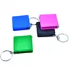 مصغرة مربع العملي شريط قياس مفتاح سلسلة حلقة فوب حامل هدية شريط قياس