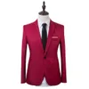 Męskie garnitury Blazers Mężczyźni Slim Fit Business Leisure One Button Formal Dwuczęściowy garnitur na wesele pana młodego