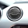 アクセサリカーボンファイバーコンソールエアコンアウトレットパネ​​ルカバーフォードマスタング2015 2017インテリア装飾エアベントフレームカースタイリン