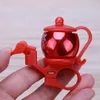 Bicycle Bell Aluminum Alloy Spherical Teapot Mountain Red Bike Bells Extremely Loud Clear Sound Safety Alarm Cycling Horn