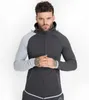 Mens Running Jackets Hoodie Sweatshirts Sport Hoodies Bodybuilding Fitness Men's Exercise Workout Jacket Gym Clothing