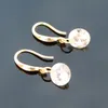 Pendientes de moda europeos y americanos pendientes de cristal de diamante redondo pendientes de aleación salvaje pequeña joyería