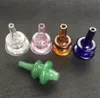 Neueste farbige Hover-Cap-Glas-Vergaserkappe, passende thermische 4 mm dicke Quarz-Banger-Nagel, fünf Farben erhältlich, Domeless-Enail-Vergaserkappe