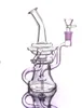 Girly Bongs Recycler Pink Dab Rig Tubo de agua de cristal barato al por mayor 8 pulgadas y junta de 14 mm