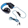 Kocja Każda G2000 Gry naduszek Gaming Headphone Headset Słuchawki Opaska z Mic Stereo Bass Led Light for PC gry 10 sztuk / partia