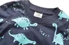 NOVA CHEGADA Meninos Crianças 100% Algodão de Manga Curta dinossauro dos desenhos animados impressão T camisa meninos causal verão camiseta Navio Livre