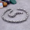 5mm 6mm 8mm bred silver rostfritt stål King Byzantine Chain Necklace Armband Mens smycken handgjorda200e