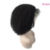 Cabelo de peruca full de renda 4b 4c Afro Kinky Curly Wigs para mulheres negras Brasilian Human Remy 130% 14 polegadas