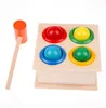 JOCESTYLE Colorful Hammering Wooden Ball+Wooden Hammer Box Children Early Learning Knock Music Educational Toys Birthday Gift