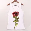 Frau Tops T Shirts Für Frauen Ärmellose Pailletten Blume Rose T-shirt Weibliches Hemd Dame Harajuku T-shirts