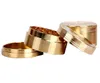 Zinc Alloy Gold-Imitating 3-Layer Gravering Cigarette Grinder 50mm kvarn