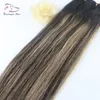 Säljer färgad 2327 Blond Highlight Ombre Hair Balayage Skin Weft Brazilian Virgin Hair Extensions Bundle9270399
