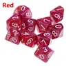 MAYITR New Arrivals 10PCS/Set Colorful D10 Dungeons Dragons Dice Set Acrylic Polyhedral Playing Games Dice 7 Color Choose