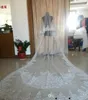 Hot Selling Luxury Real Image Wedding Veils Three Meters Long Veils Lace Applique Crystals Two Layers Cathedral Length Cheap Bridal Veils