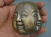 Collectible Carving 4 Face Mood Buddha Copper Standbeeld Blijige woede verdriet gelukkig