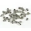 Bead Mix 40 Styles Silver Silver Plued Alboy Big Hole Charms Tube Spacer Beads Fit Bracelet Diy Starlants Charms Bead1872328