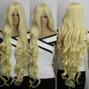 Super Long Light Blonde Wavy bangs cosplay synthetic hair wig About 1M
