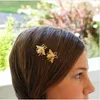 Женская мода 2pcs в стиле девочка изящные золотые пчелиные шпильки боковые аксессуары для волос