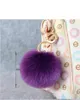 Guld 8cm Rabbit Päls Ball Keychain Y Keychain Fur Pom Pom Llaveros Portachiavi Porte Clef Key Ring Key Chain för Bag7132331