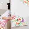 Colorful Flowers 3D Wall Stickers Beautiful Peony Fridge Stickers Wardrobe Toilet lid sticker Bathroom Decoration PVC Wall Decals Adhesive