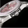 Luxe 116610ln Roze wijzerplaat Keramische ringranteloze staal Sapphire Sapphire Glass Mirror Automatisch Mechanische Wonen Wonsens Watch Polshipes298o