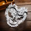 Metal Masquerade Masker Elegant Metal Laser Eye Cut Venetian Halloween Ball Masquerade Mask för Party Cosplay Festival Decoration