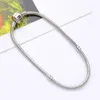 Manifold grossist 925 Sterling Silver Armband 3mm Snake Chain Fit Pandora Charm Bead Bangle Armband DIY SMYECT