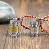 Pendentif rotatif bouddhisme en acier titane Six mots Om Mani Padme Hum roue de prière Mantra bouteille urne médaillon collier cendres bijoux commémoratifs