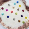 DIY neue 6-7 mm runde Auster Perle 25 Mix Farbe Süßwasser Naturalle Geschenk DIY LOSSE ENTRAGEN VACUUM PAKTA AP002