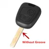 10 sztuk / partia dla Peugeot 307 2Button Transponder Key Shell bez Groove Blade S47