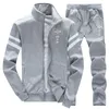 TRACKSUIT MEN HDA Printed Brand-Clothing Fashion Casual Sudaderas Hombre Mens Tjock Fleece Hoodies Coat + Sweat Pant Sweat Homme