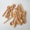 20st Lot 5inch Wood Spoon EcoFriendly Japan Tabelleris Soppa Scoop Coffee Honey Tea Round Spoon Stirrer 9791518