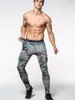 Men's Sports running pants jogging Camo Graffiti Compression men tights training pantalon broekpak mallas hombre Gym man leggings