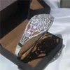 choucong Flower Design armband Diamant S925 Sterling Silber Verlobung Hochzeit armreif für frauen Geschenk Mode mithelfer