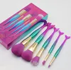 Pincéis de maquiagem de 12pcs conjuntos de cosméticos Kits 5 pcs Kits Bright Cores Mermaid Compury Tools Tools Powors Contorn Brushes DHL 6703777