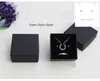 Jewelry Gift lBoxes Kraft Ring Earrings Gift Box Sponge Filled Black Color, Cardboard Decorative Boxes, 2.76 x 2.76 x 1.18 inches