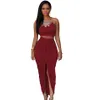 Vintage Party Croped Top Maxi kjol Set Halter Strapless Pencil Dress Two Piece Outfits Women Summer Wear270L